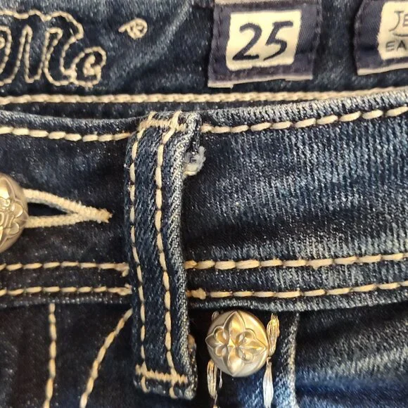 Miss Me Easy Boot Embellished Size 25 Preowned Jeans - Picture 10 of 11
